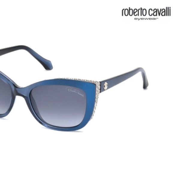 Roberto Cavalli RC888S Mekbuda Sunglasses by Roberto Cavalli blue silver - Picture 1 of 9